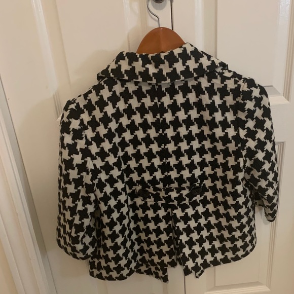 GORGEOUS VINTAGE CROPPY HOUNDSTOOTH JACKET - Picture 2 of 12